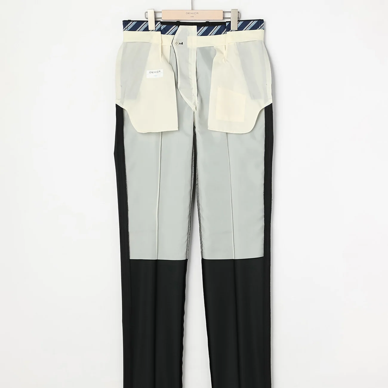 Lustrous Wool Blend Suit with Side Adjuster - Khaki - Image 11