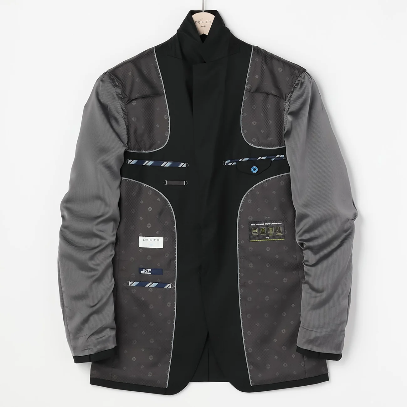 Lustrous Wool Blend Suit with Side Adjuster - Khaki - Image 6