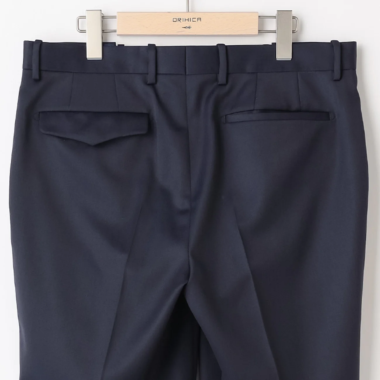 Lustrous Wool Blend Suit with Side Adjuster - Navy - Image 10