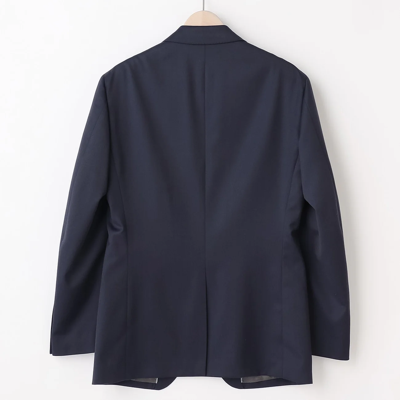 Lustrous Wool Blend Suit with Side Adjuster - Navy - Image 2