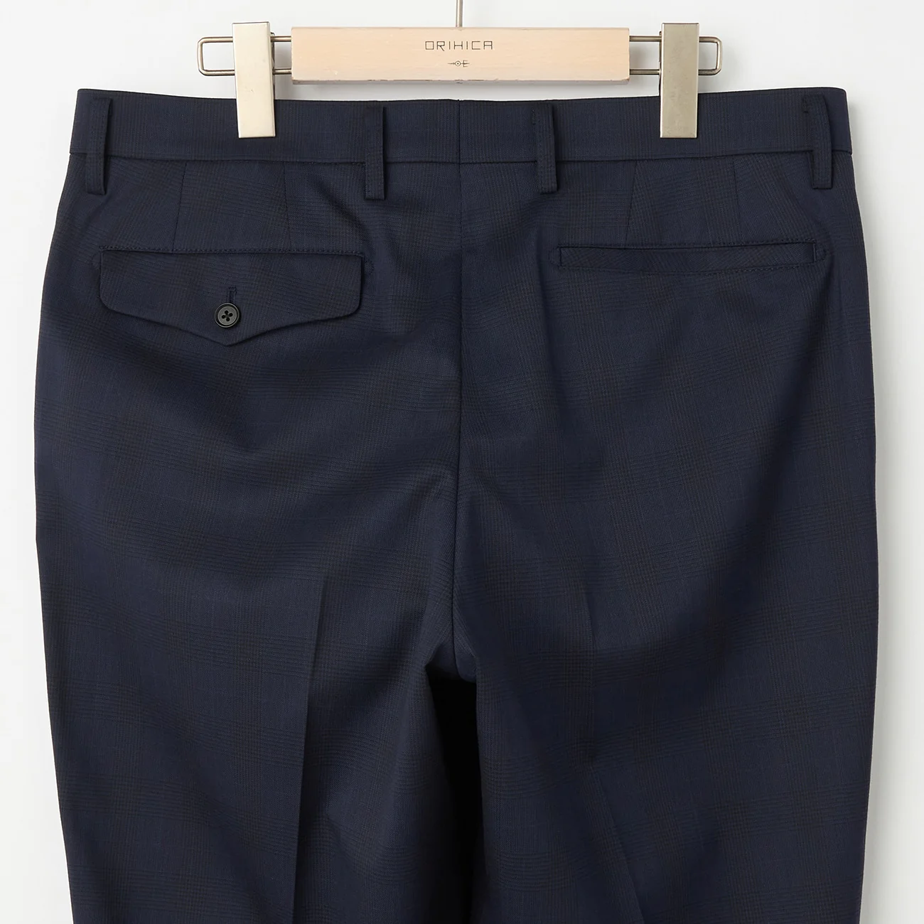 Wool Blend Glen-plaid Suit - Navy - Image 10