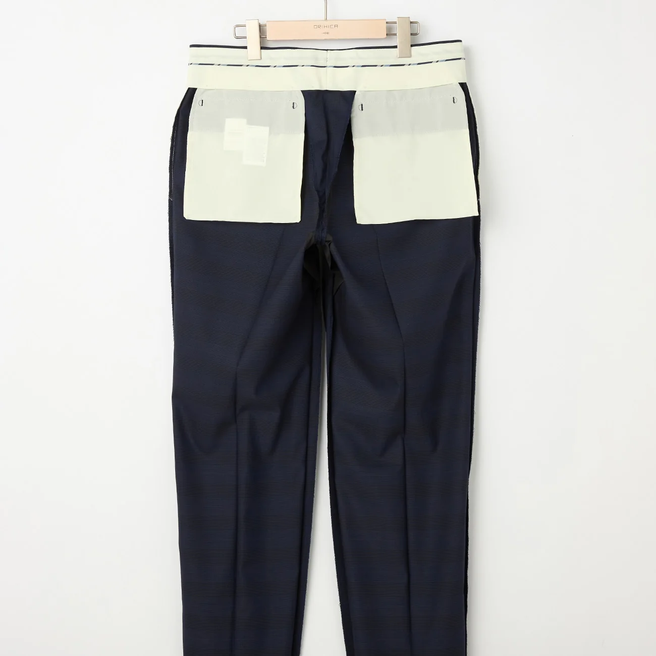 Wool Blend Glen-plaid Suit - Navy - Image 12