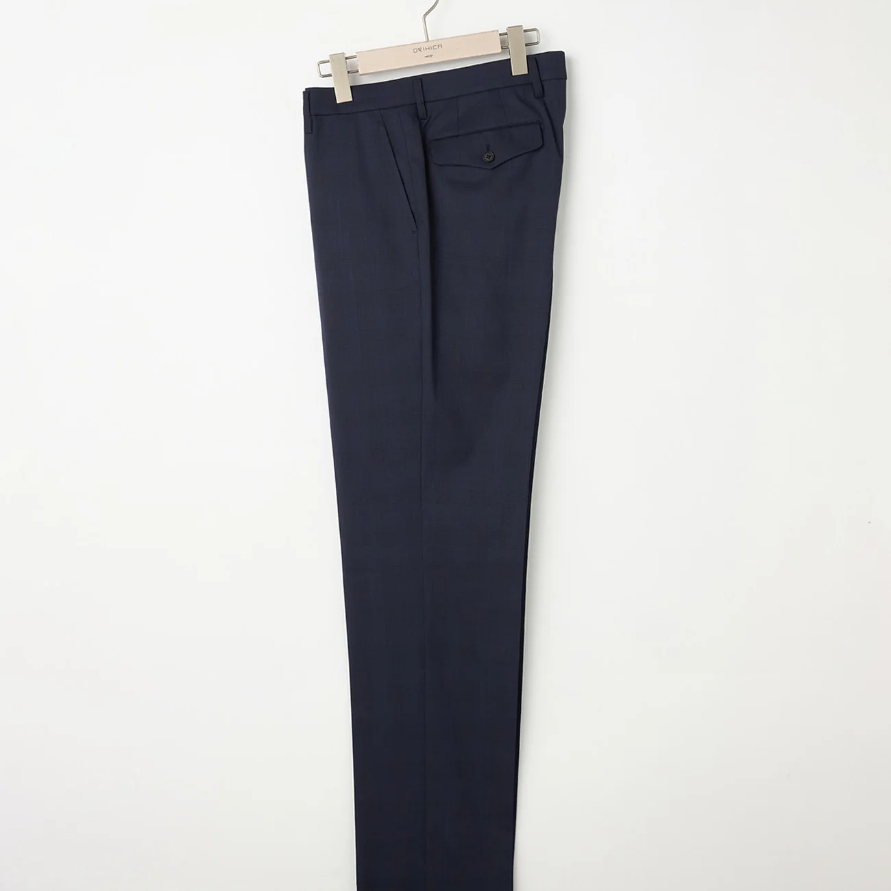 Wool Blend Glen-plaid Suit - Navy - Image 8