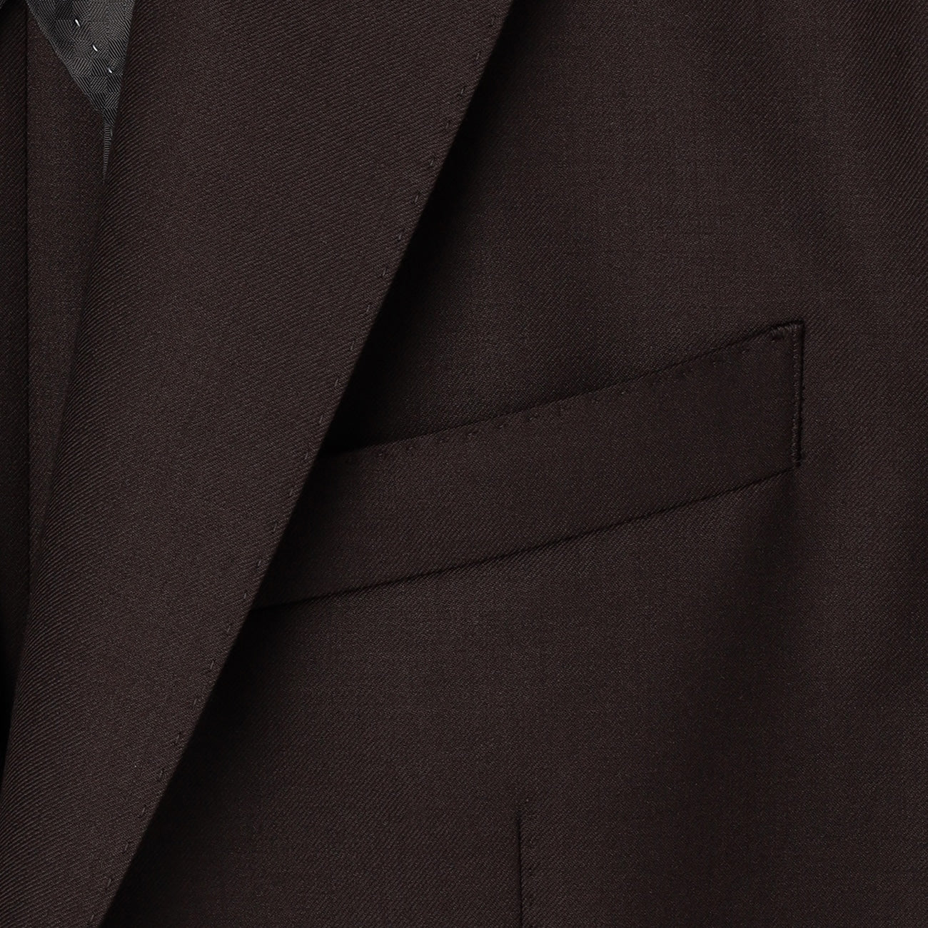 LUXE Line Super 140's Wool Suit - Brown - Image 3