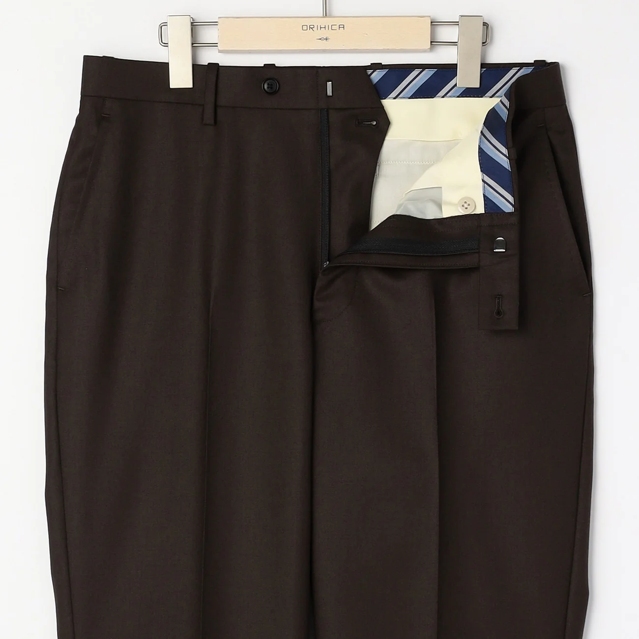 LUXE Line Super 140's Wool Suit - Brown - Image 9