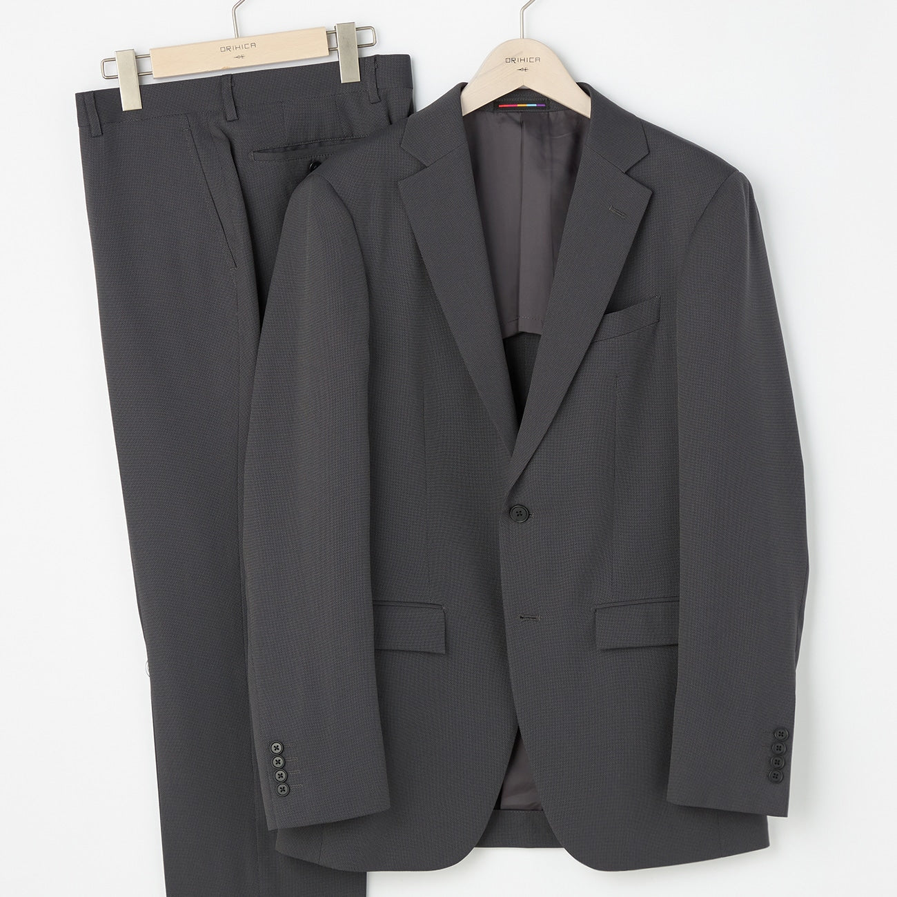 Washable Plain Suit - Medium Gray