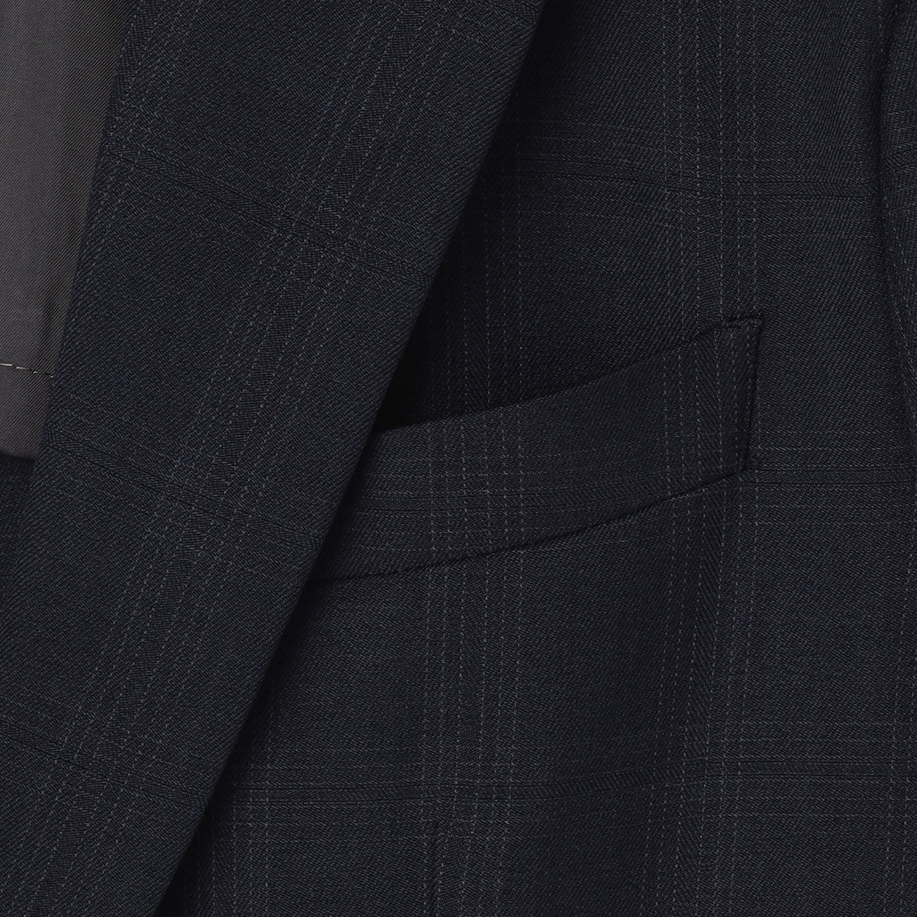 Washable Check Suit - Navy - Image 3