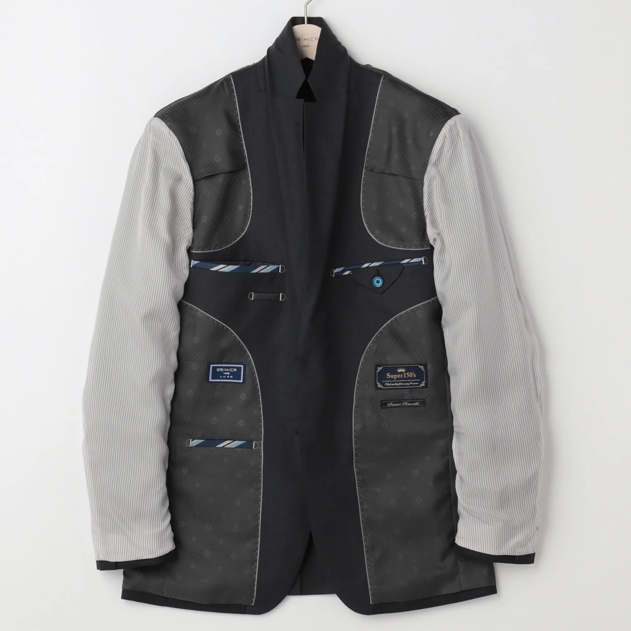 LUXE Line Super 150's 2-Button Suit - Charcoal Gray - Image 6