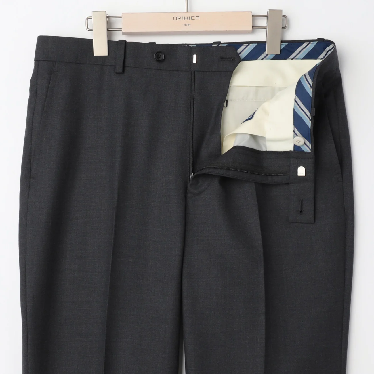 LUXE Line Super 150's 2-Button Suit - Charcoal Gray - Image 9