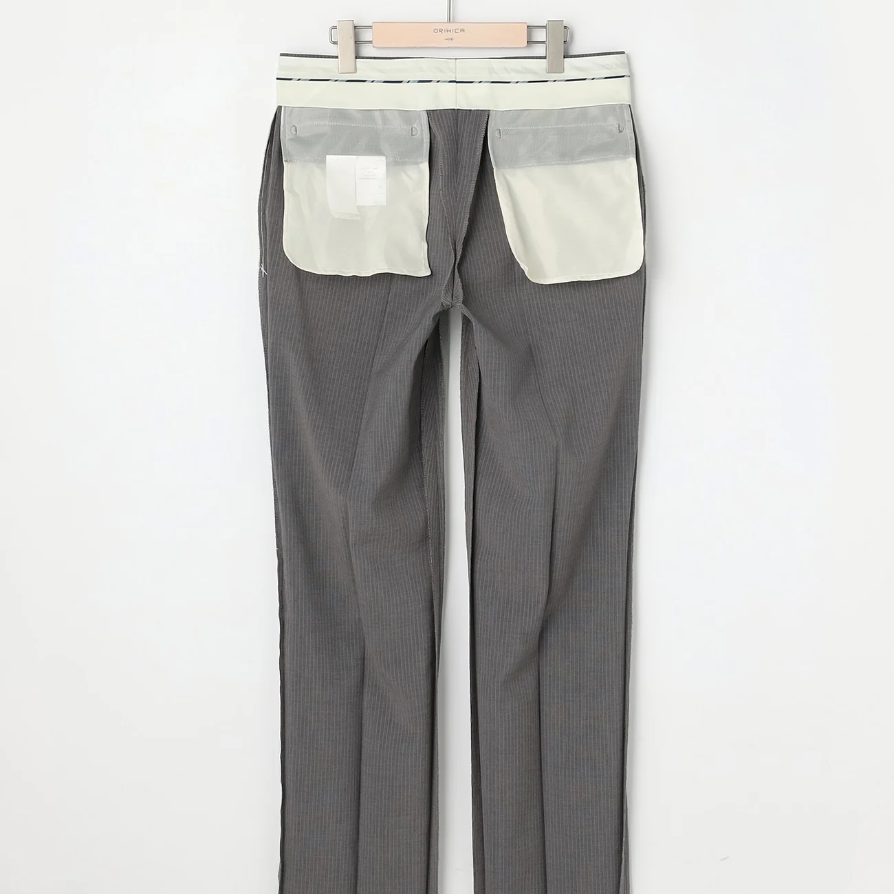 High Breathability Pinstripe Suit - Light Gray - Image 12