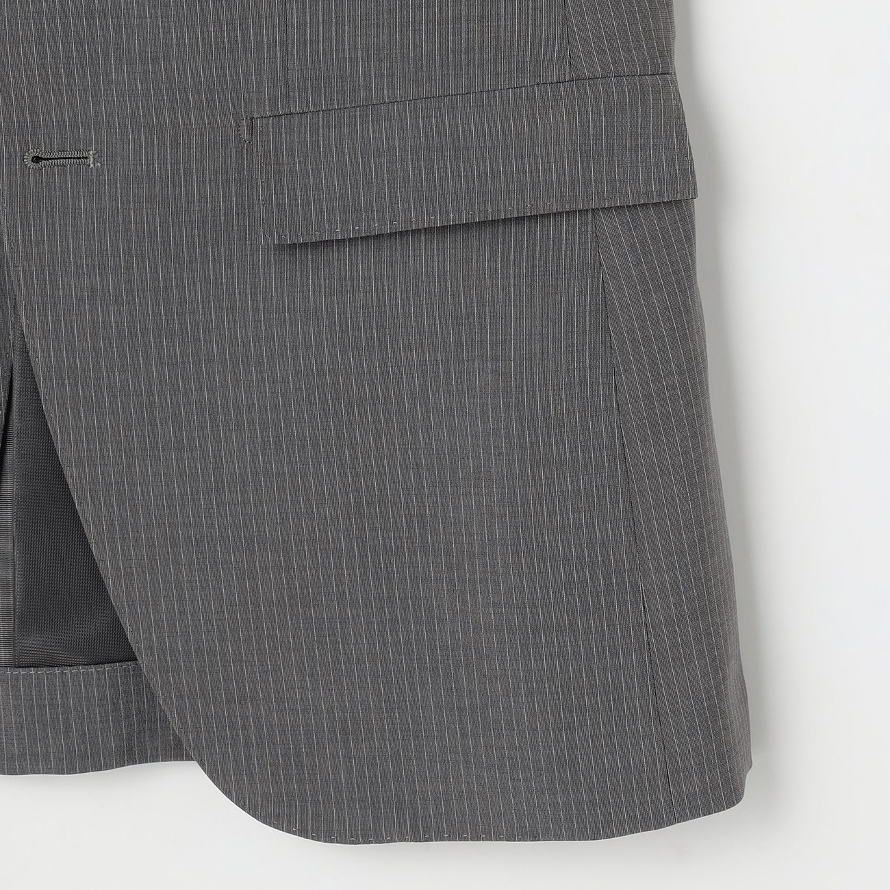 High Breathability Pinstripe Suit - Light Gray - Image 5