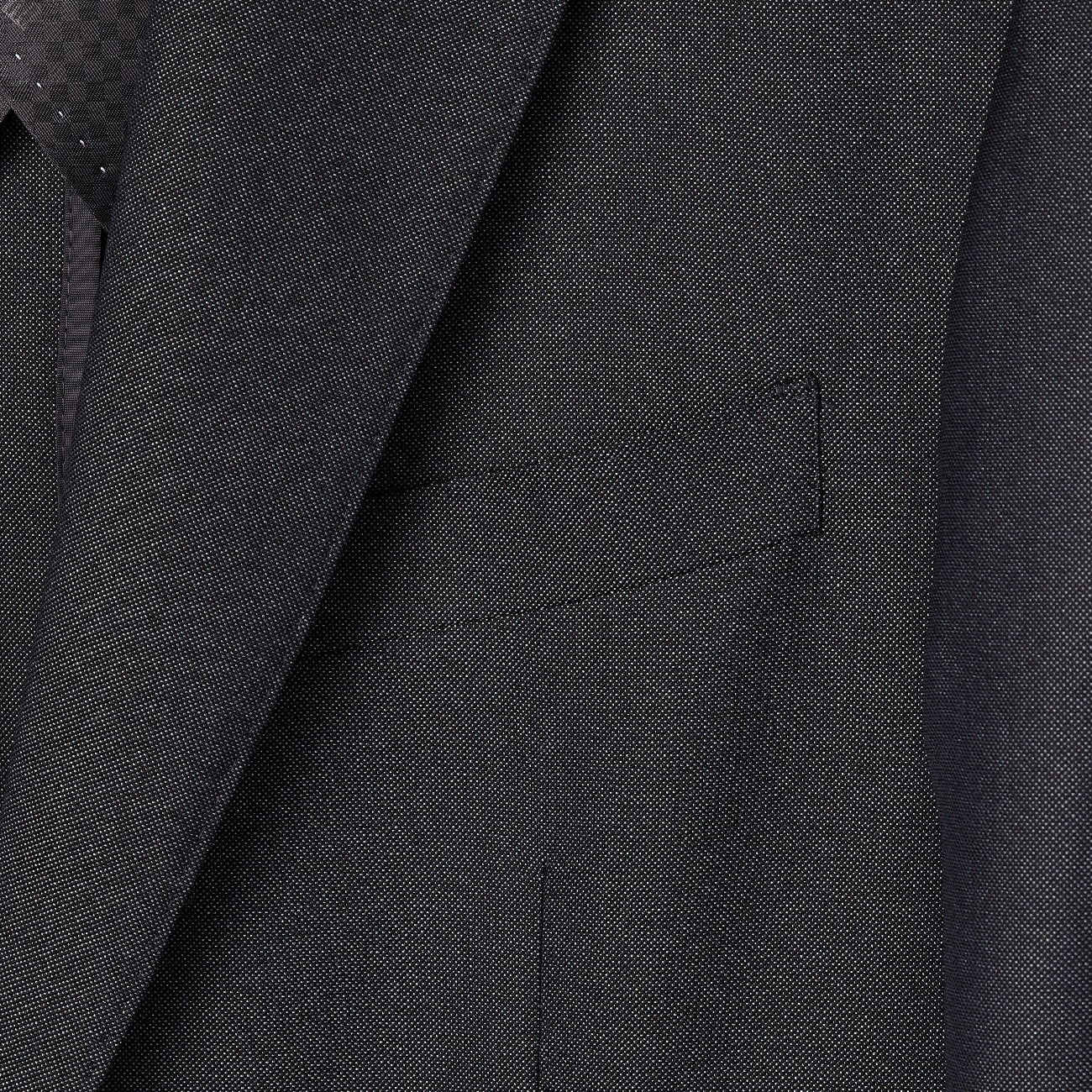 Wool Blend 2-Button Suit with Side Adjusters - Charcoal Gray - Image 4