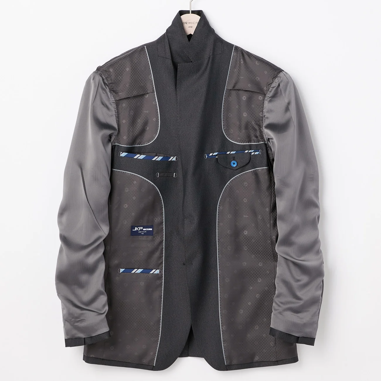 Wool Blend 2-Button Suit with Side Adjusters - Charcoal Gray - Image 7