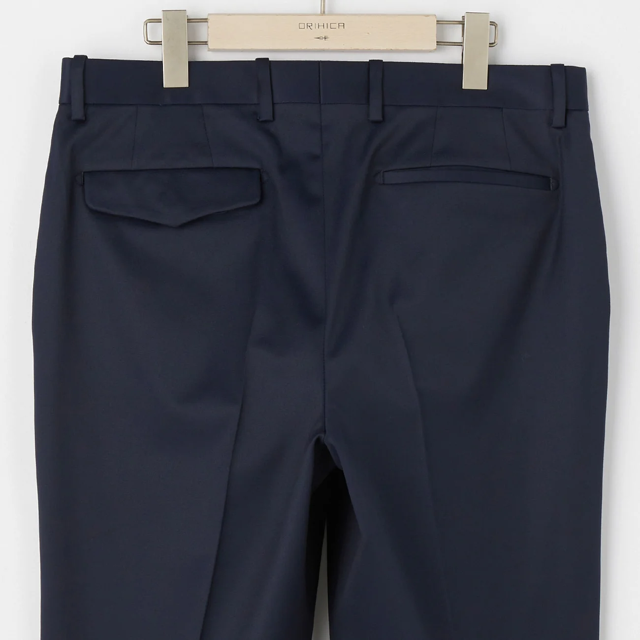 Wool Blend Venetian 2-Button Suit with Side Adjusters - Navy - Image 11