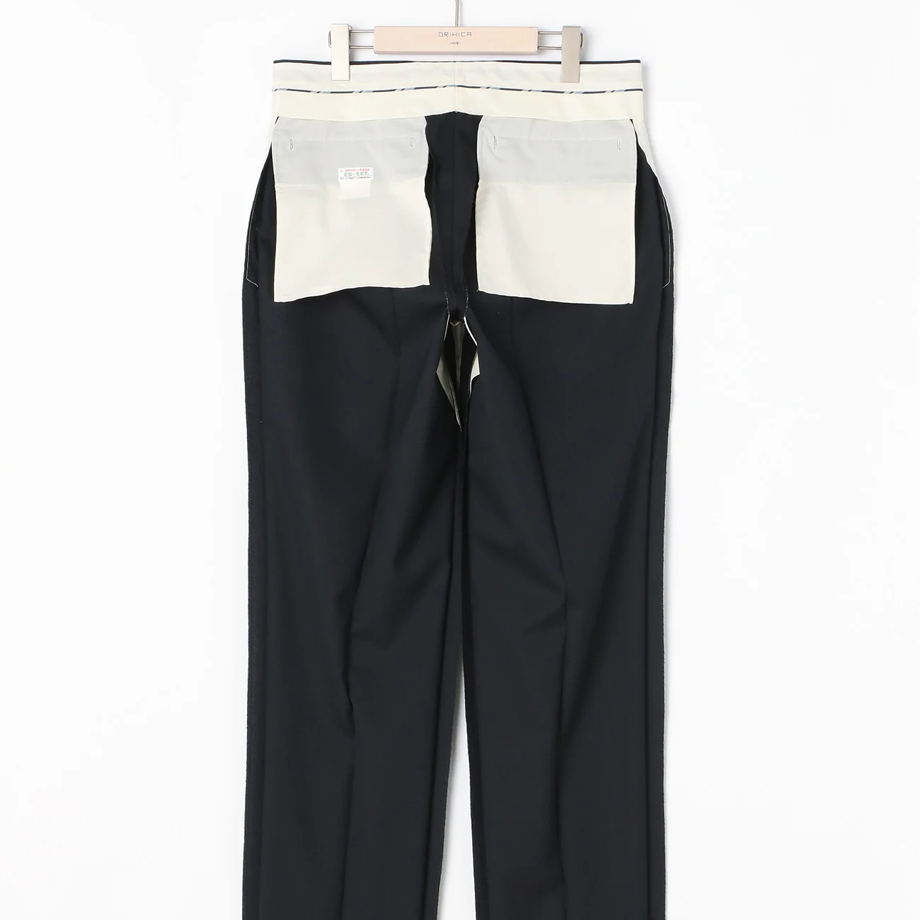 Shadow Stripe Wool Blend Suit with 2-Pant - Navy - Image 12