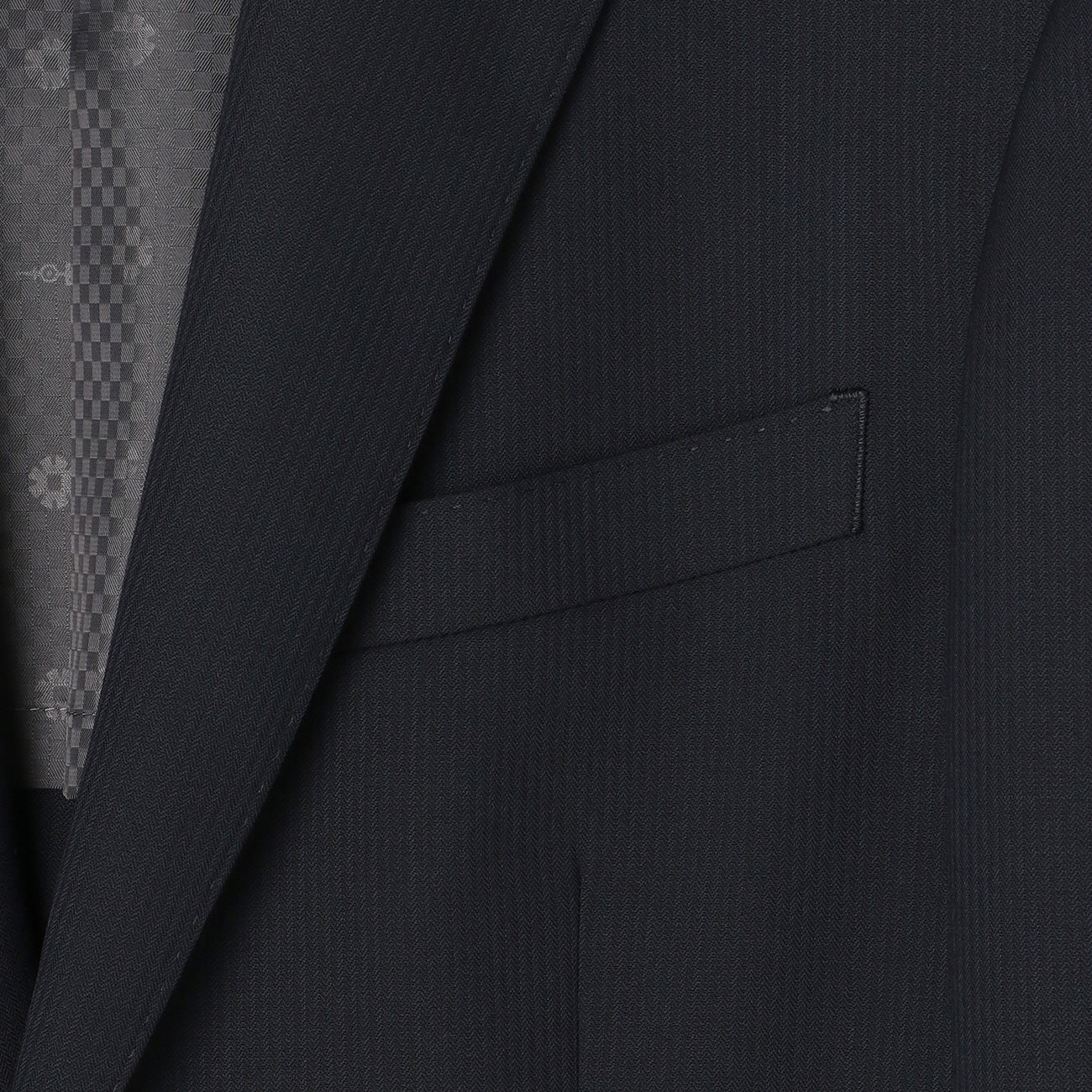 Shadow Stripe Wool Blend Suit with 2-Pant - Navy - Image 3