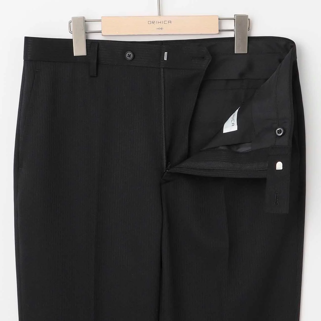 Washable Shadow Stripe 2-Button Suit - Black - Image 10