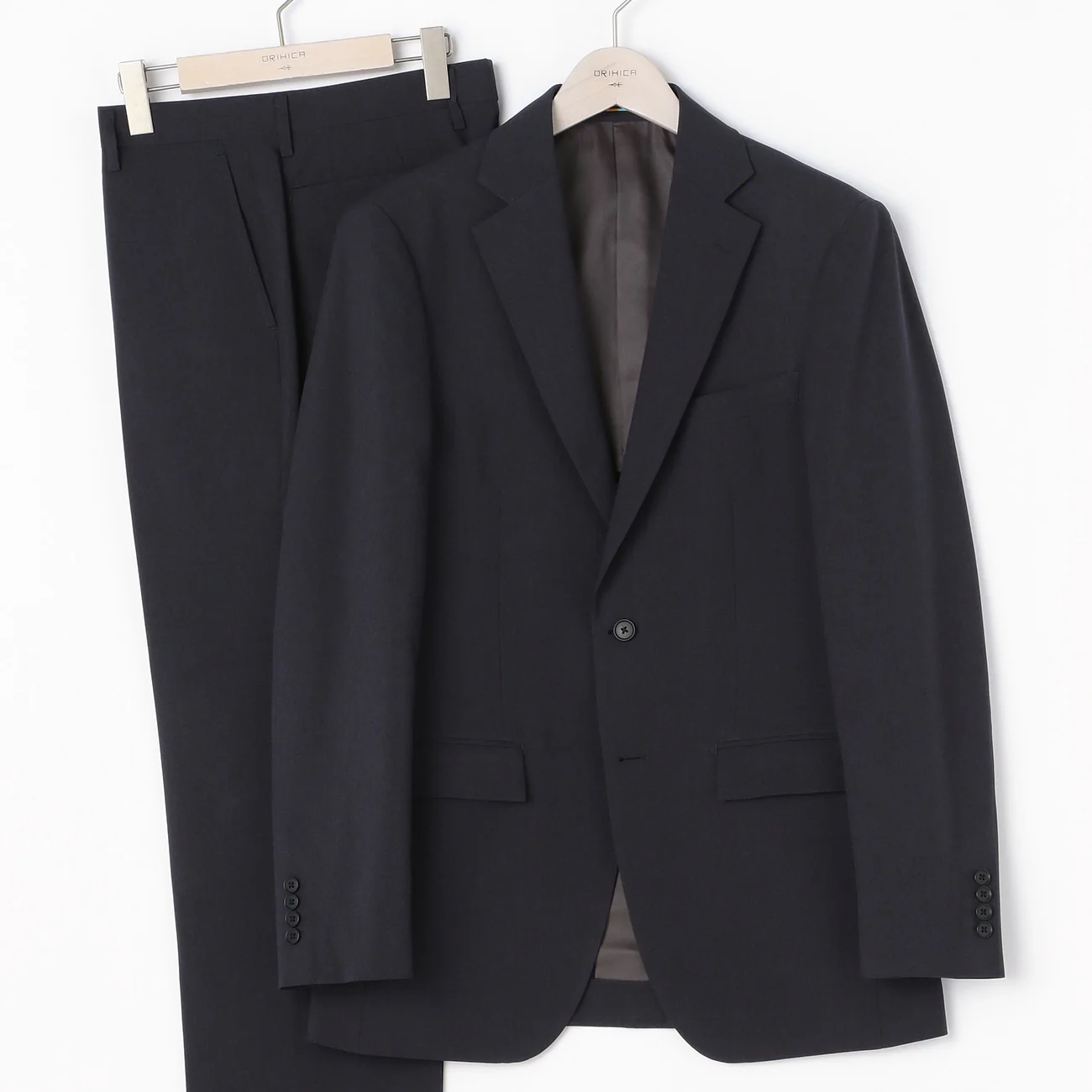 Washable Check 2-Button Suit - Navy - Image 2