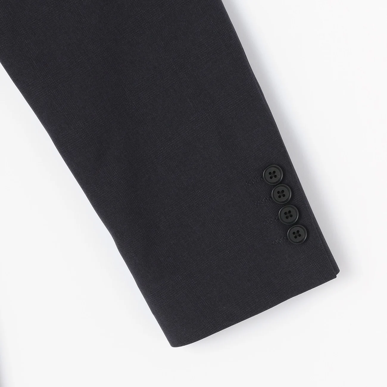 Washable Check 2-Button Suit - Navy - Image 5