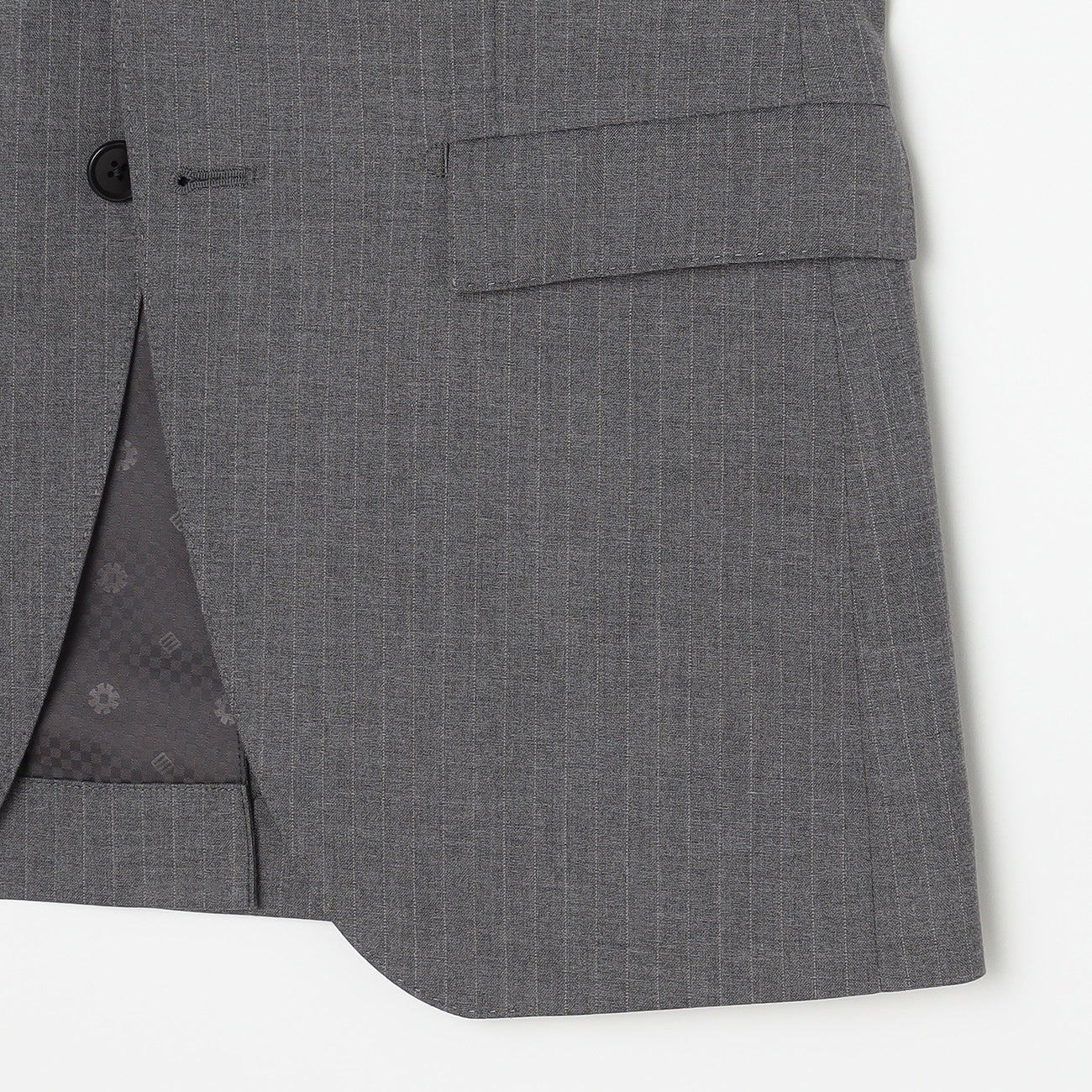 Washable Stretch Stripe Suit - Light Gray - Image 6