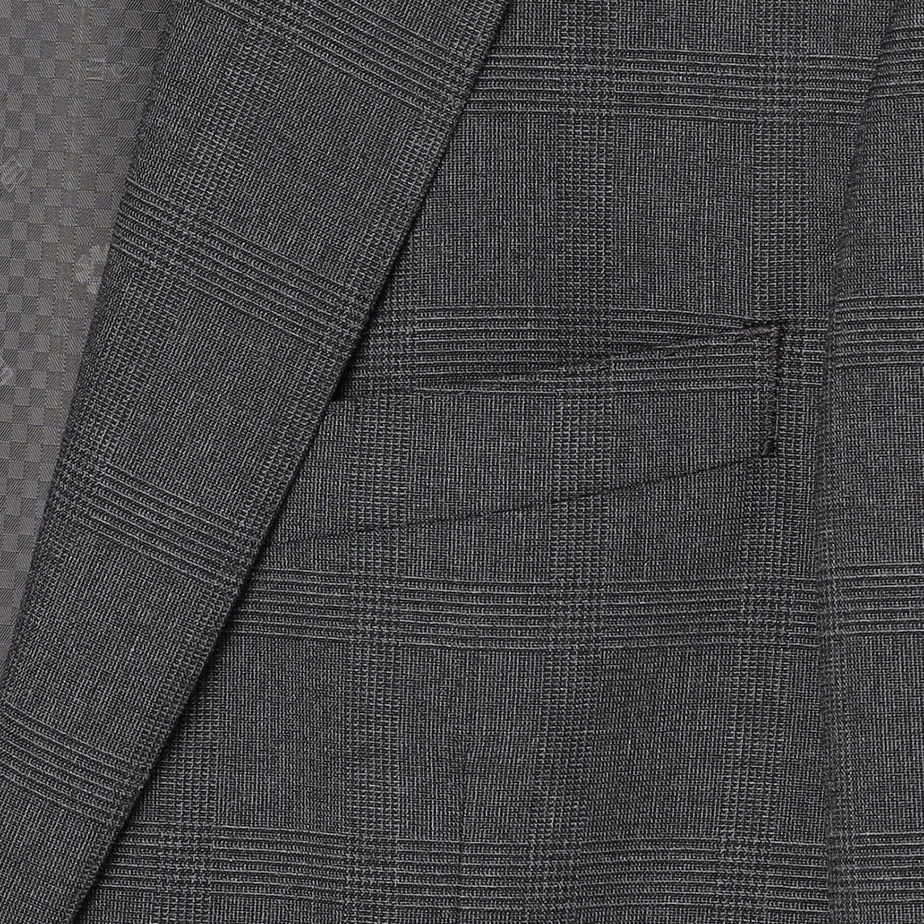 Washable Stretch Check Suit - Medium Gray - Image 4