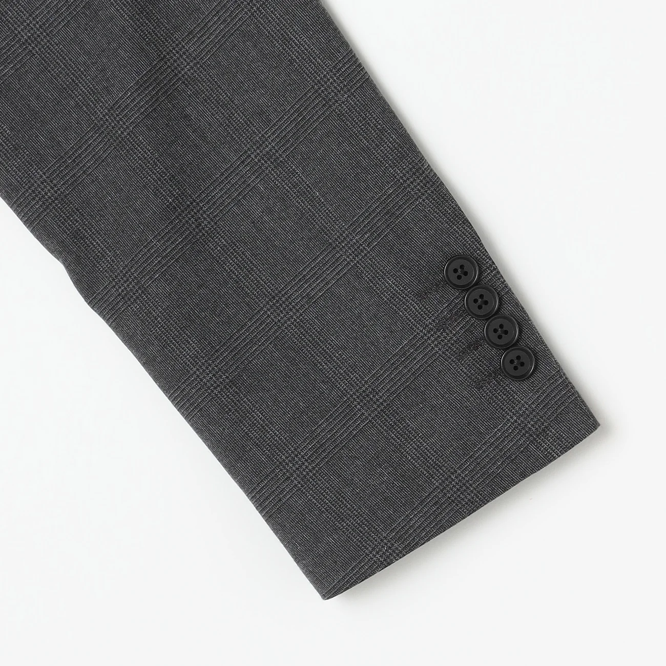 Washable Stretch Check Suit - Medium Gray - Image 5