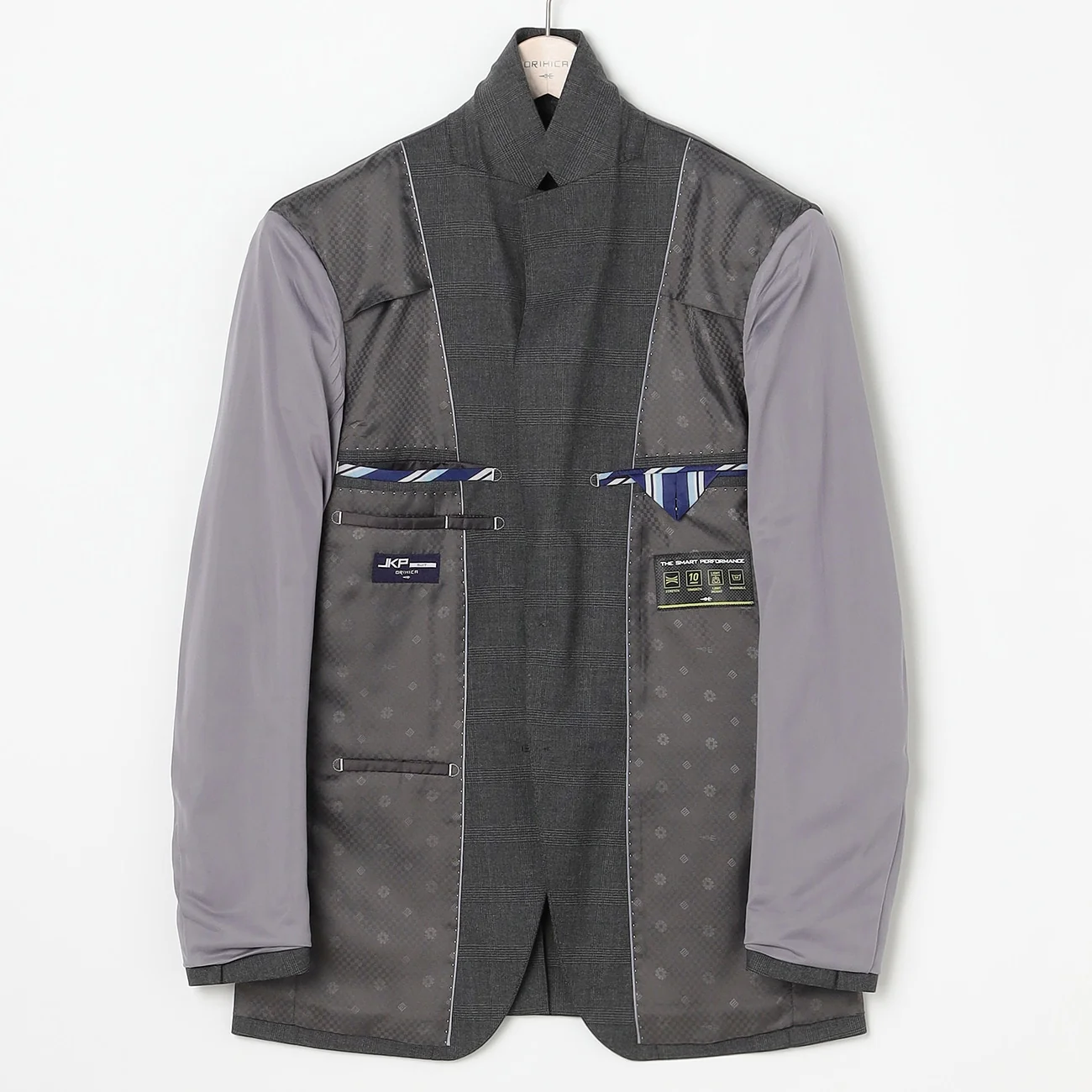 Washable Stretch Check Suit - Medium Gray - Image 7