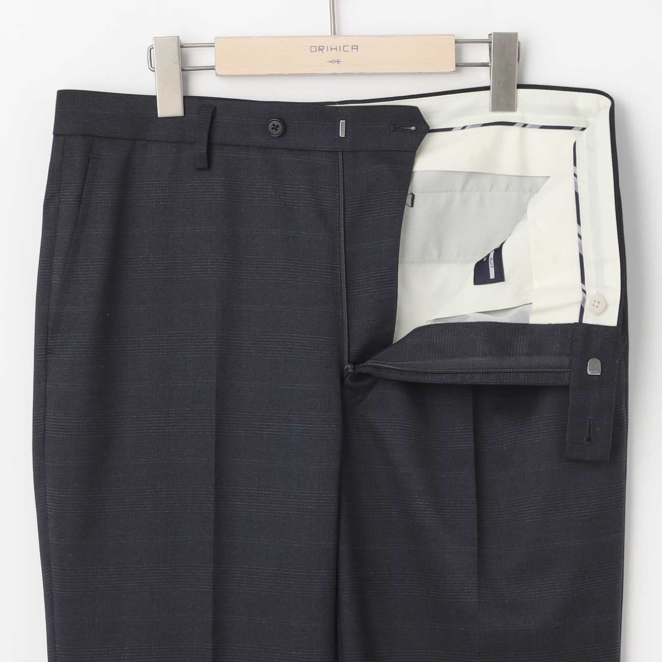 Smart Tech Check Suit - Navy - Image 10