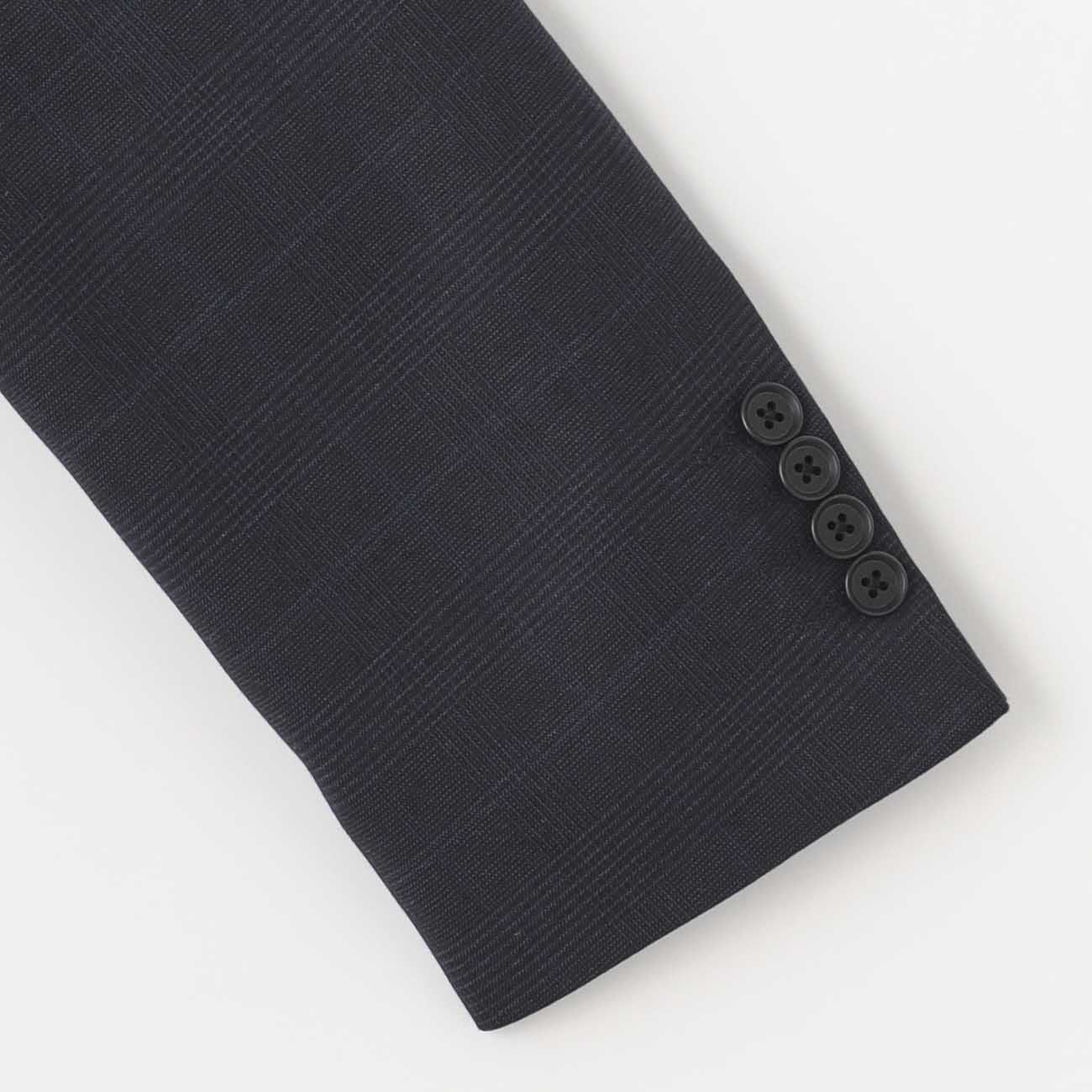Smart Tech Check Suit - Navy - Image 5
