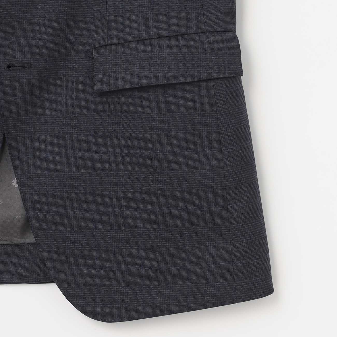 Smart Tech Check Suit - Navy - Image 6