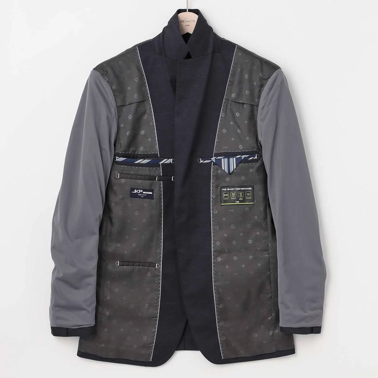 Smart Tech Check Suit - Navy - Image 7
