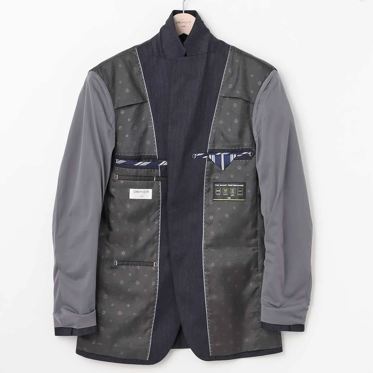 Smart Tech Stripe Suit - Navy - Image 7
