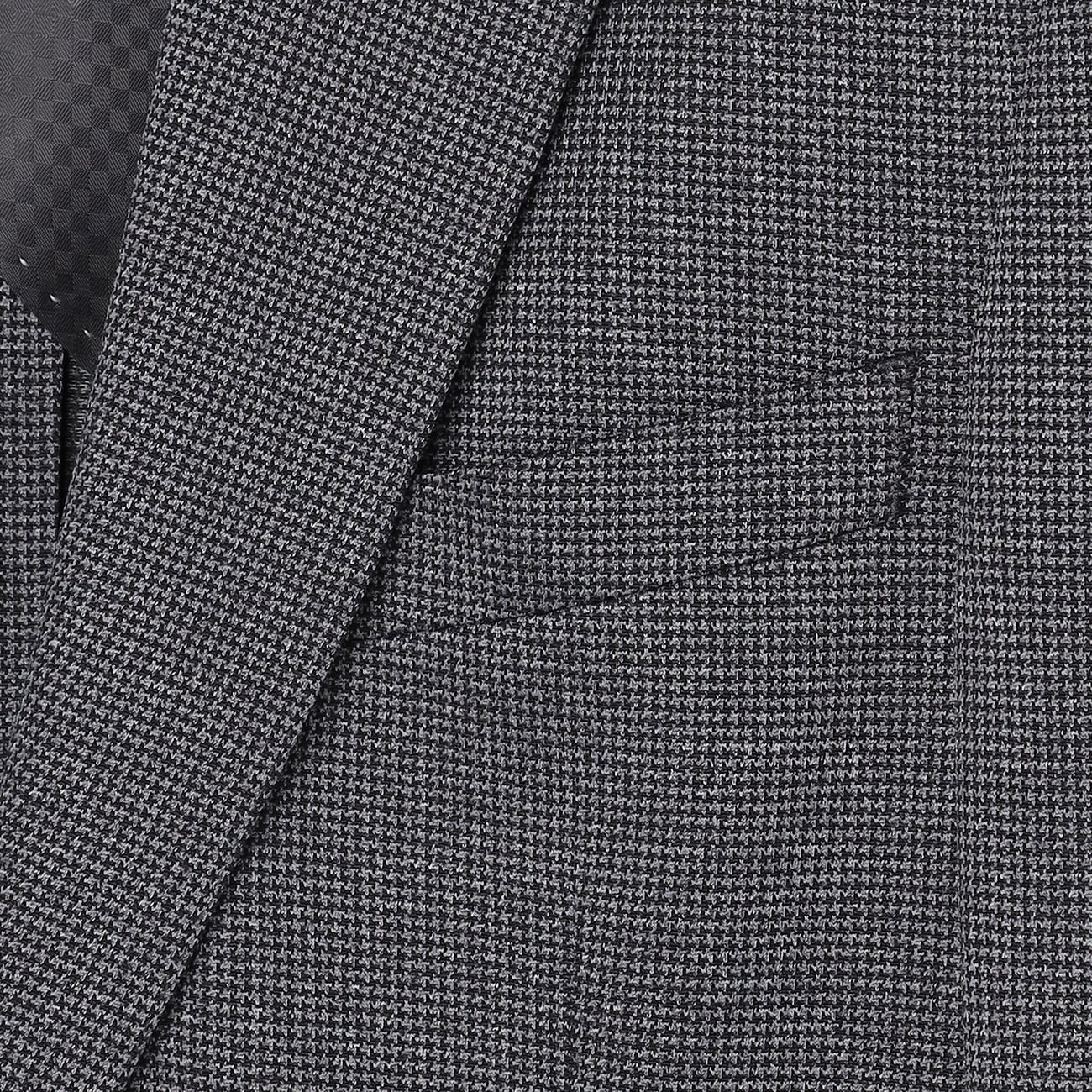 Washable Stretch Stretch Houndstooth Suit with Adjuster - Medium Gray - Image 4