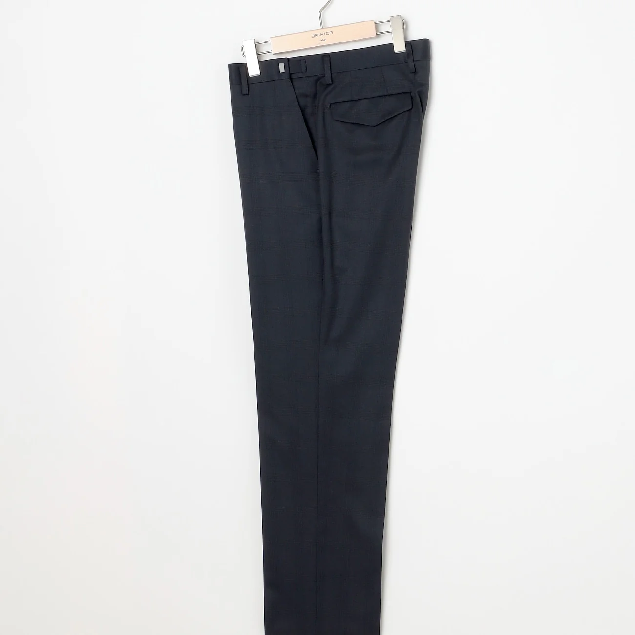 Check Wool Blend 3-Piece Suit with Side Adjuster - Navy - Image 15