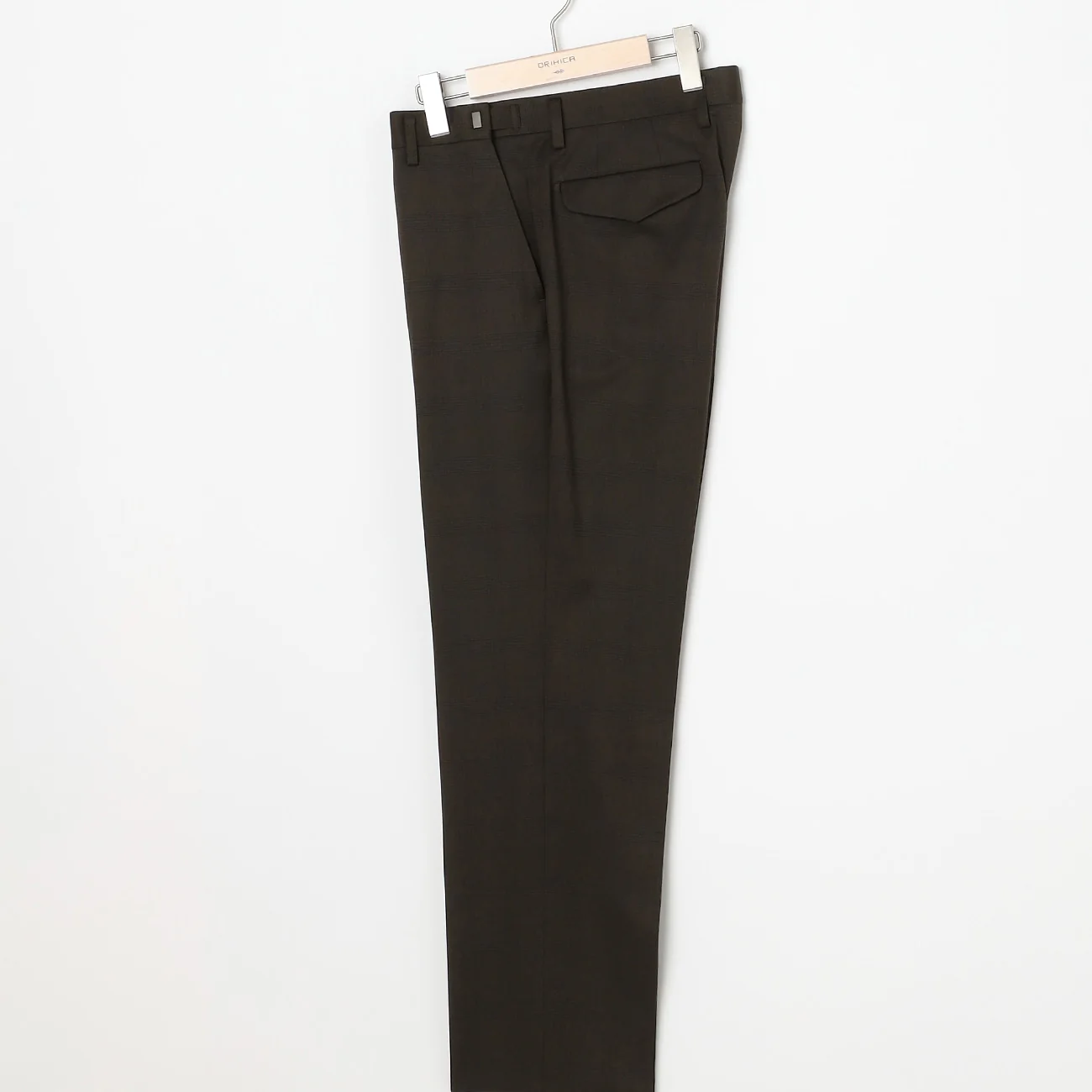 Check Wool Blend 3-Piece Suit with Side Adjuster - Brown - Image 15