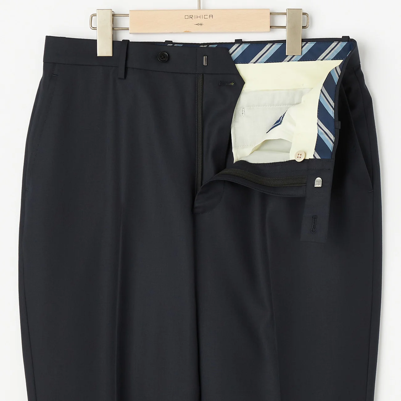 LUXE Line SUPER 140's Solid Suit - Navy - Image 11