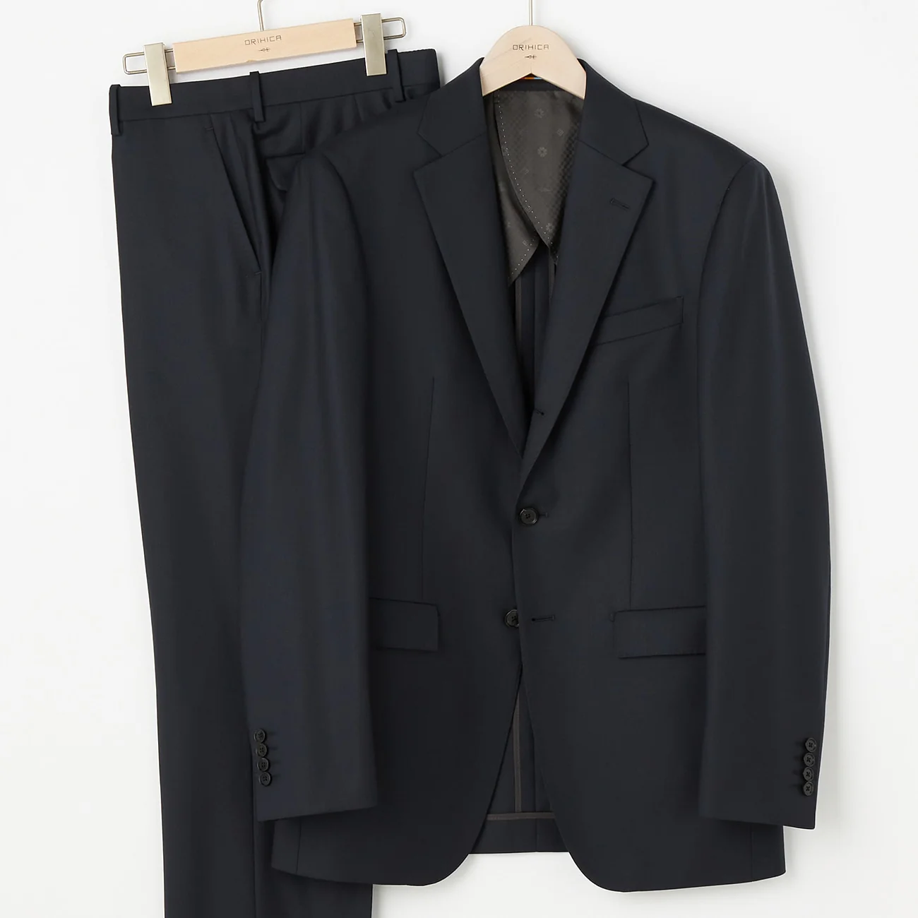 LUXE Line SUPER 140's Solid Suit - Navy - Image 3