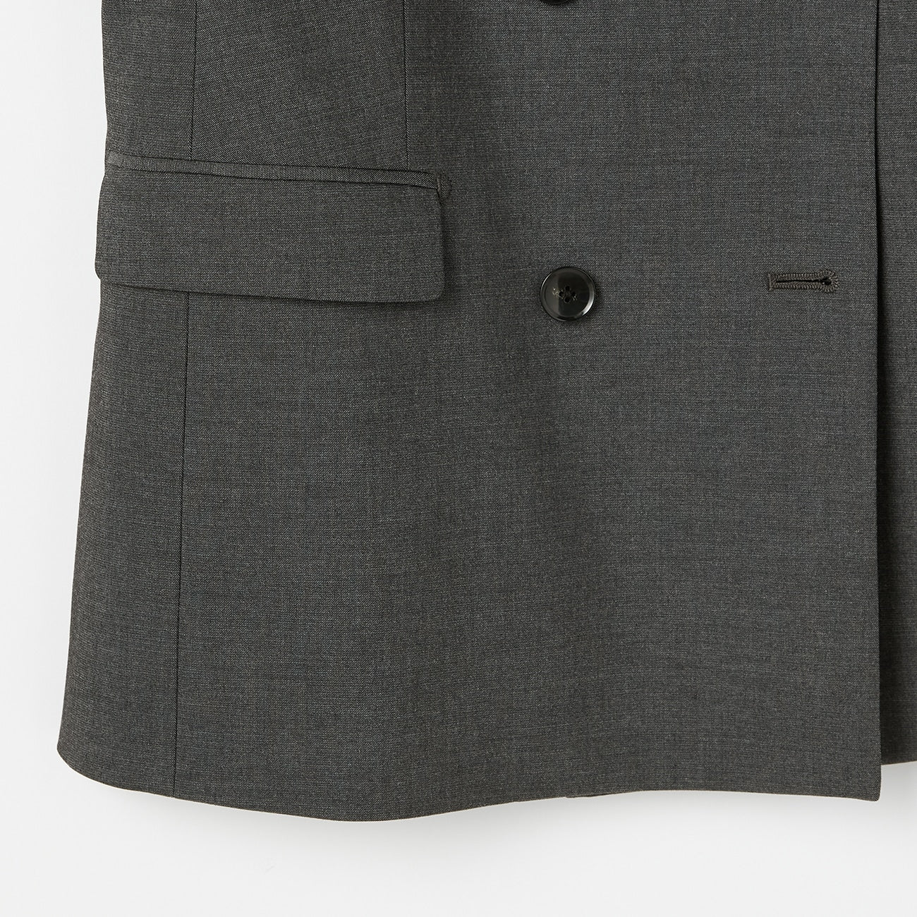 THE THIRD SUITS Chambray Double-Breasted Jacket - Medium Gray - Image 11