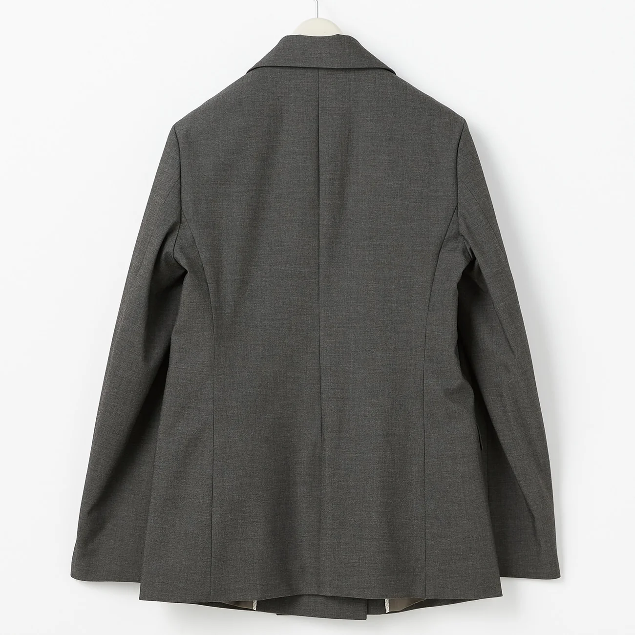 THE THIRD SUITS Chambray Double-Breasted Jacket - Medium Gray - Image 8