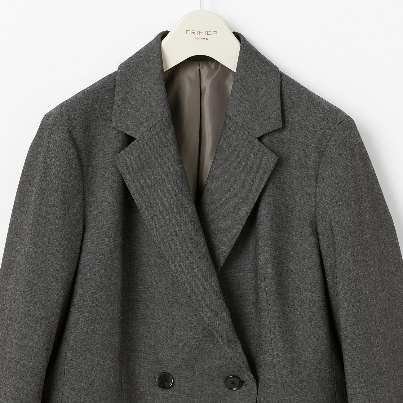 THE THIRD SUITS Chambray Double-Breasted Jacket - Medium Gray - Image 9