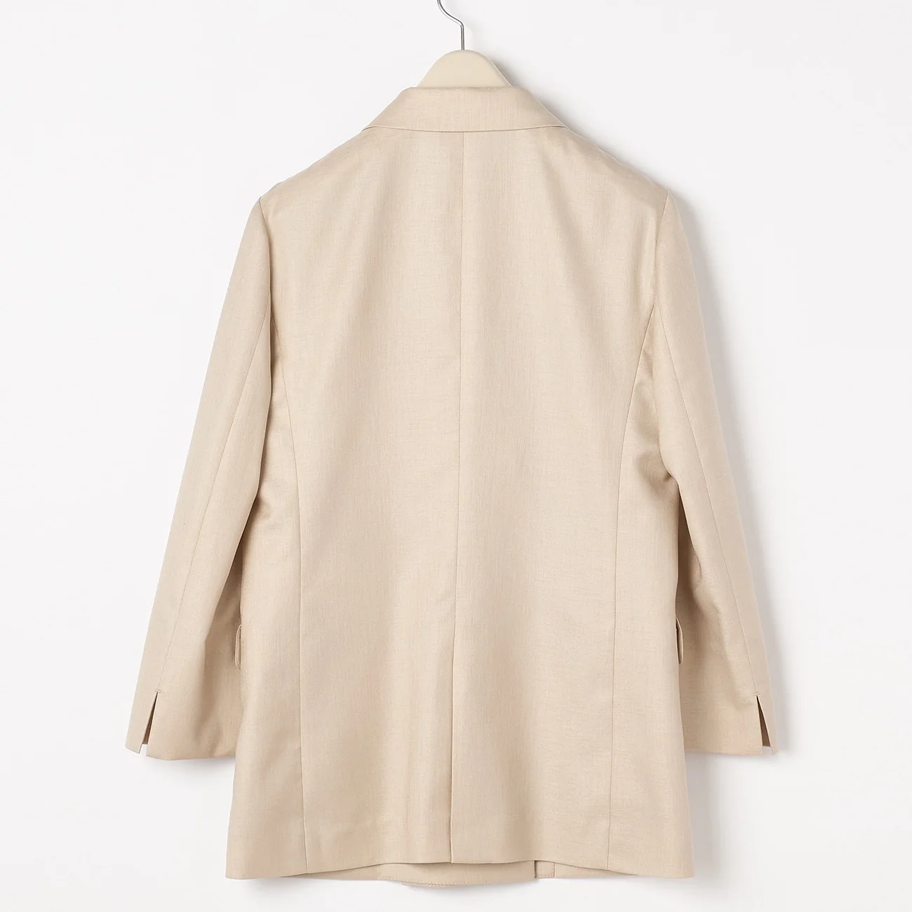 THE THIRD SUITS Linen-like Double Breasted Jacket - Beige - Image 2