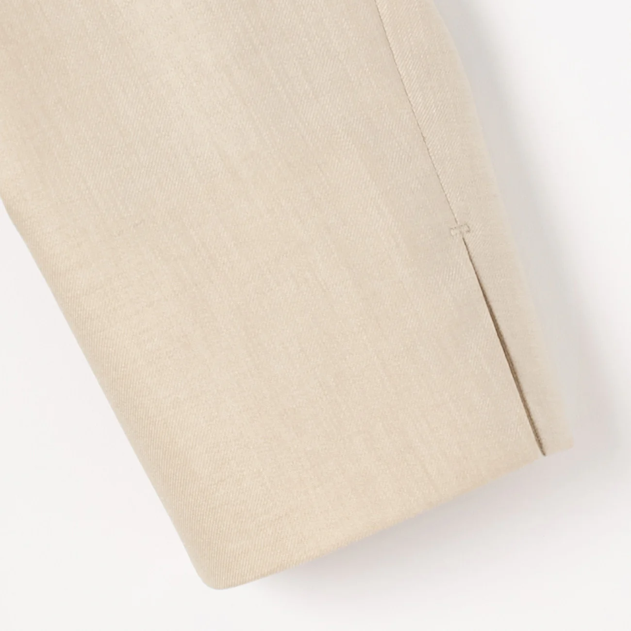 THE THIRD SUITS Linen-like Collarless Jacket - Beige - Image 4