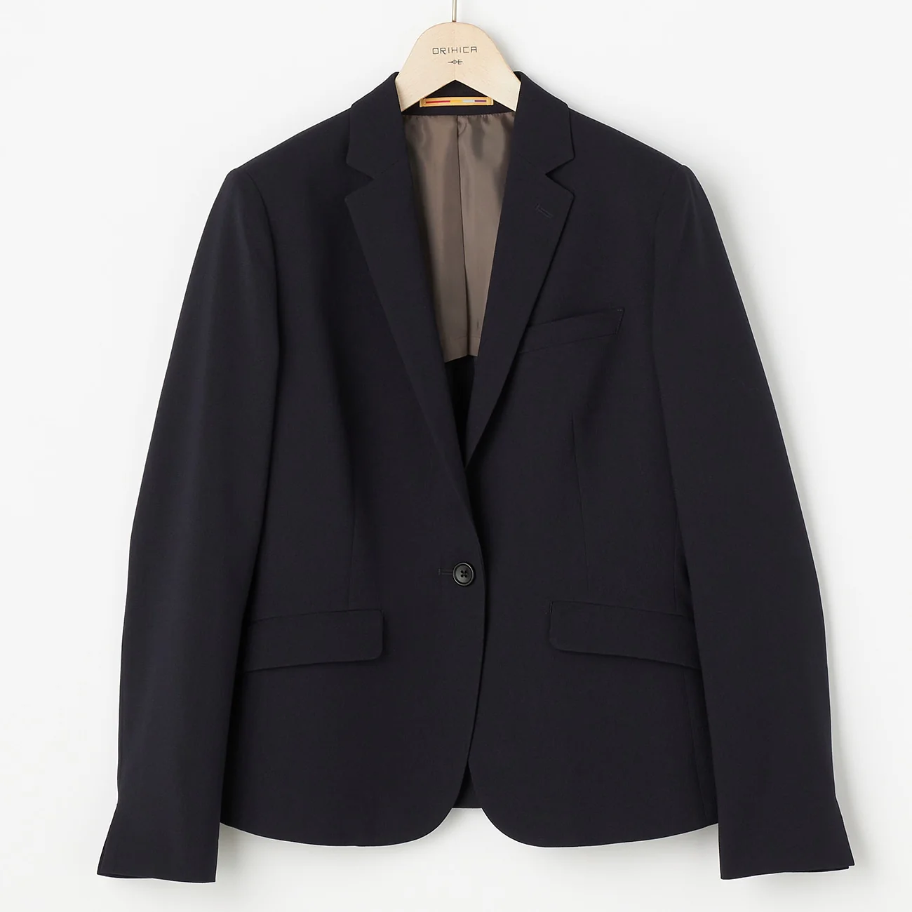 Washable Stretch Shadow Check Jacket - Navy - Image 8