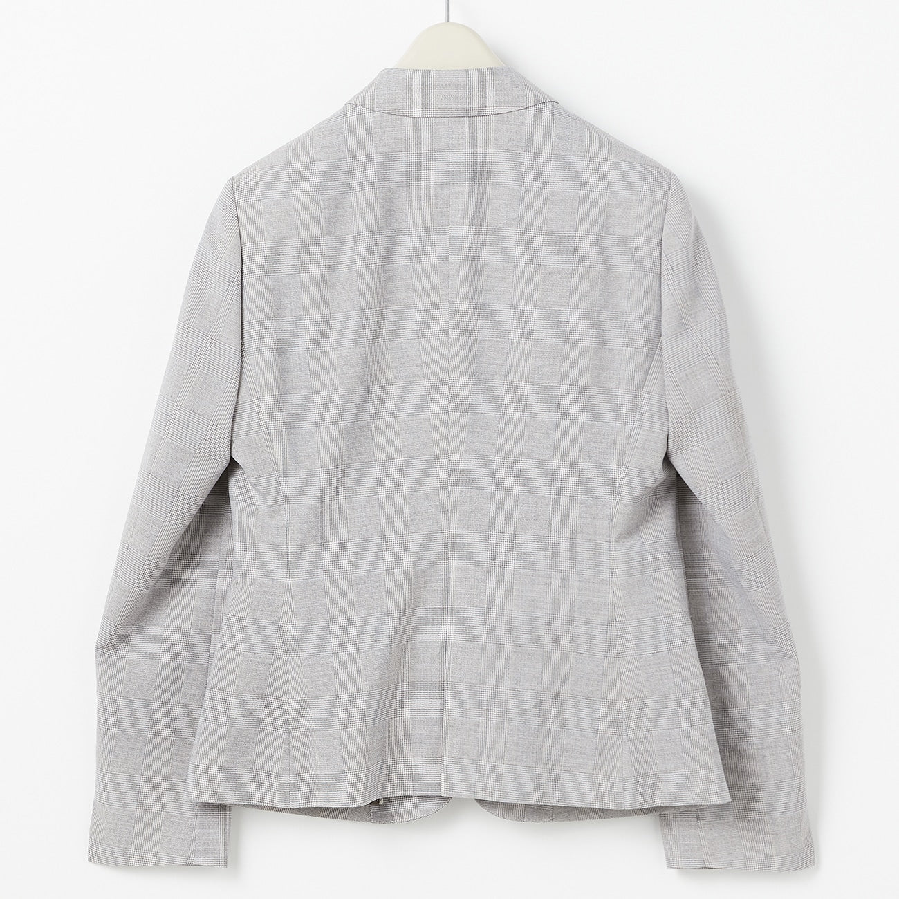 Washable Stretch Check Jacket - Light Gray - Image 10