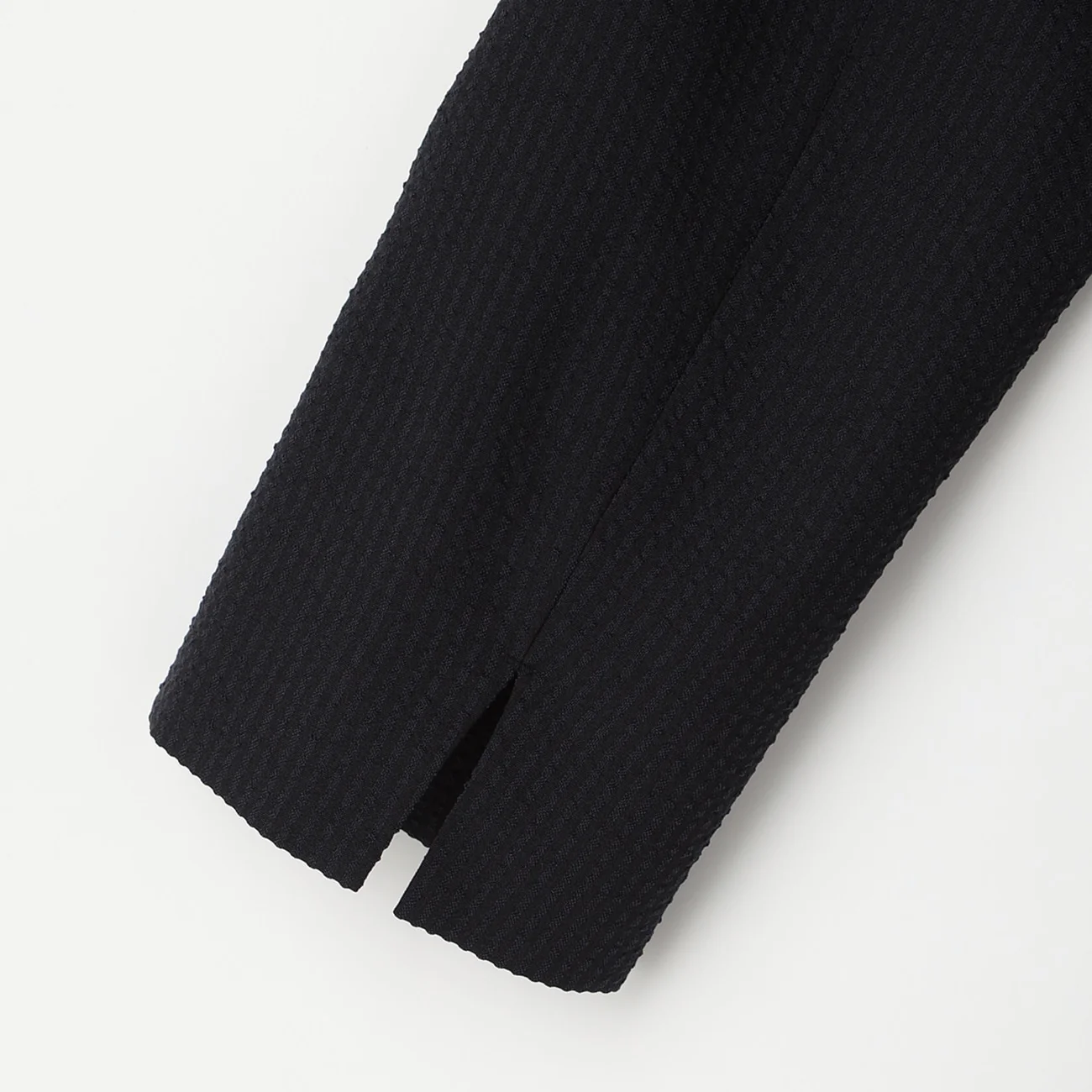 THE THIRD SUITS Seersucker Double Breasted Jacket - Navy - Image 3