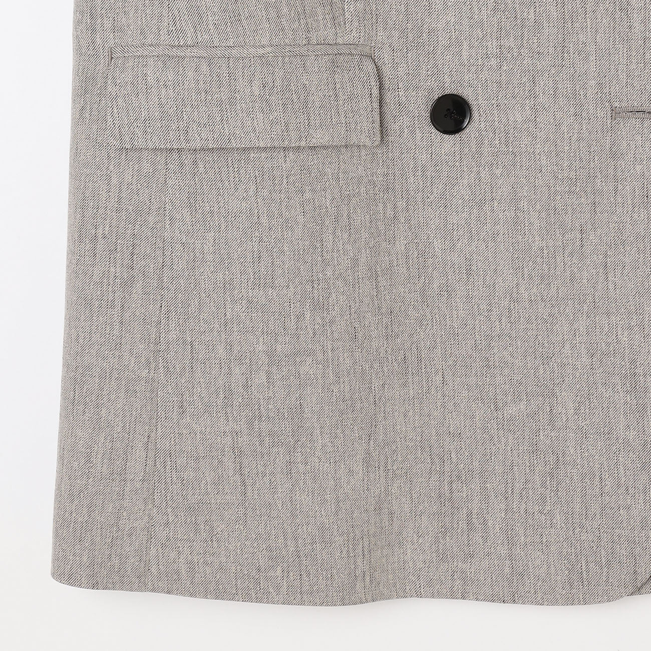 THE THIRD SUITS Shark Skin Double Breasted Vest - Beige - Image 5