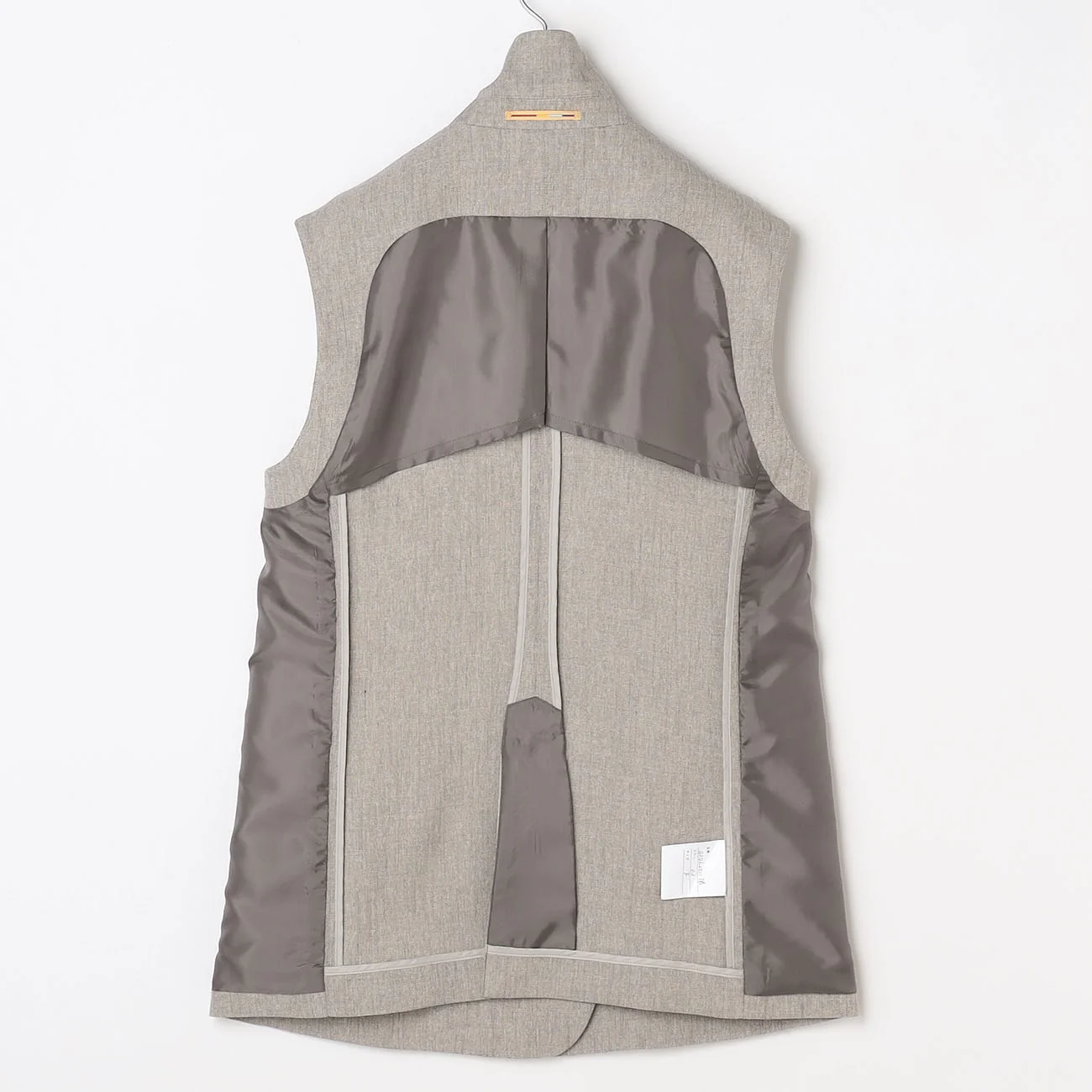 THE THIRD SUITS Shark Skin Double Breasted Vest - Beige - Image 7