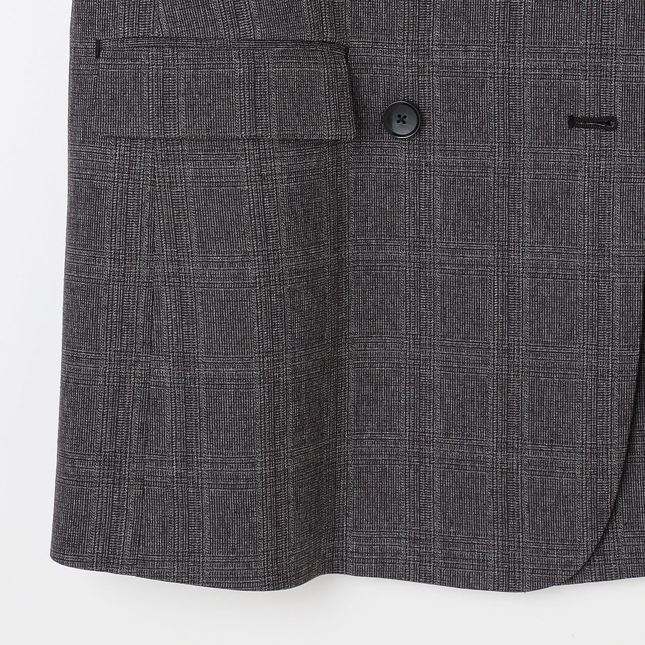 THE THIRD SUITS Check Double Breasted Vest - Medium Gray - Image 5