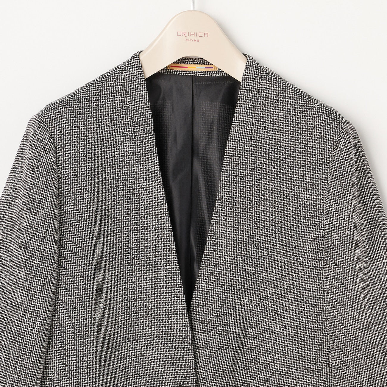THE THIRD SUITS Leno Weave Collarless Long Jacket - Image 19
