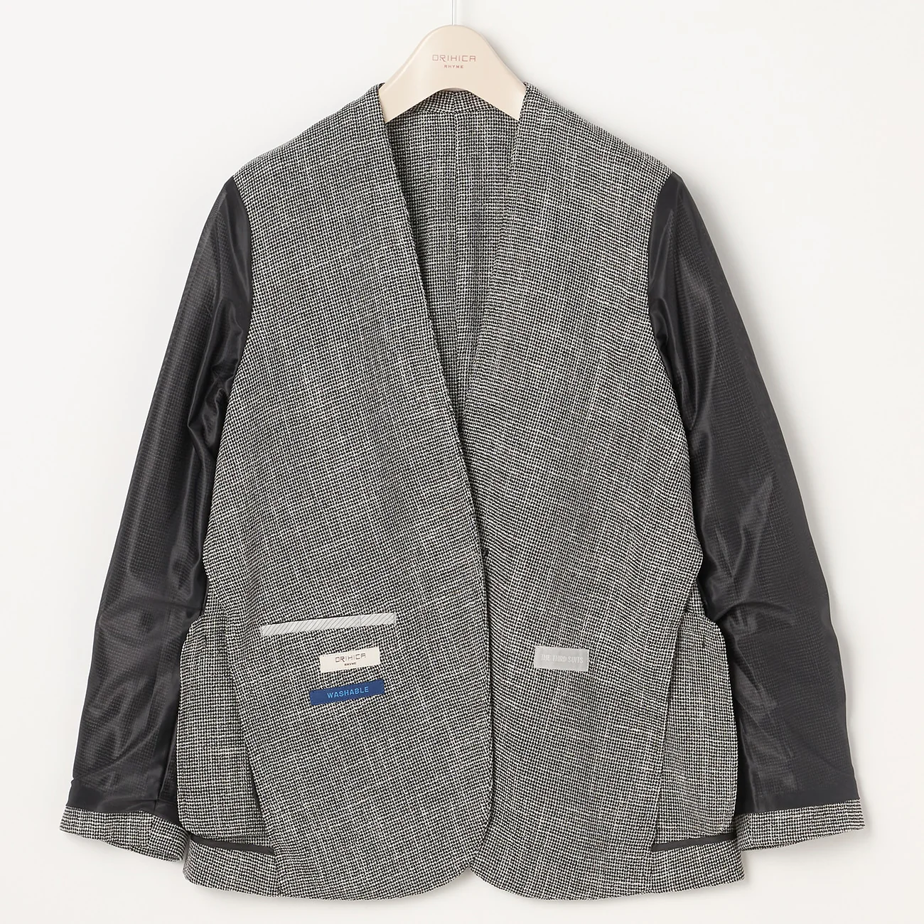 THE THIRD SUITS Leno Weave Collarless Long Jacket - Image 22